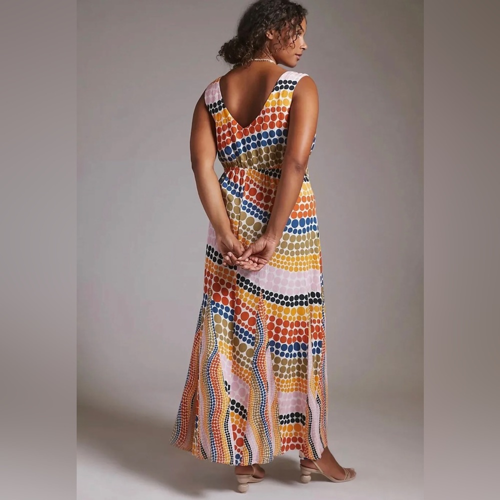 Anthropologie The Odells Dot-Printed Maxi Dress Size XS. B17 - Picture 8 of 11